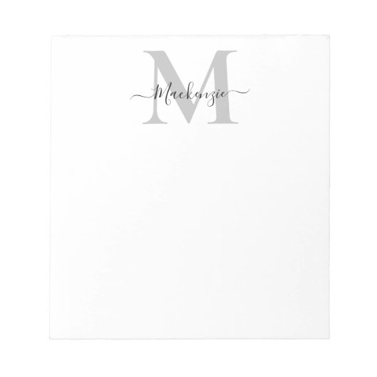 Initialname des Monogramms personalisieren Notizblock (Vorderseite)