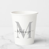 Initialname des Monogramms personalisieren Pappbecher (Vorderseite)