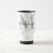 Initialname des Monogramms personalisieren Reisebecher (Mittel)