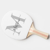 Initialname des Monogramms personalisieren Tischtennis Schläger (Seitenansicht)