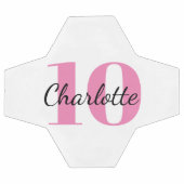 Initialname des weißen rosa Monogrammes Fußball (Flach)