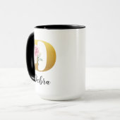 Initialname für das benutzerdefinierte florale Mon Tasse (Vorderseite Links)
