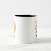 Initialname für das benutzerdefinierte florale Mon Zweifarbige Tasse (Mittel)