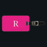 Initialname für Monogramm, benutzerdefinierte Farb Gepäckanhänger<br><div class="desc">Mit Monogramm Anfangs- und auch persönliche Daten wie Name,  Adresse,  Telefonnummer und E-Mail,  die Sie bearbeiten können. Sie können beide Farben nach Belieben ändern,  indem Sie einen schönen,  kräftig rosa Farbhintergrund mit weißen Texten haben.</div>