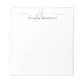 Initialname für Skriptmonogramme Minimalistisch Li Notizblock (Vorderseite)