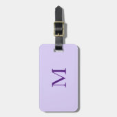 Initialname Geschenk für das Lila Monogramm von La Gepäckanhänger (Vorderseite vertikal)