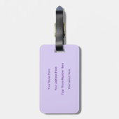 Initialname Geschenk für das Lila Monogramm von La Gepäckanhänger (Rückseite vertikal)
