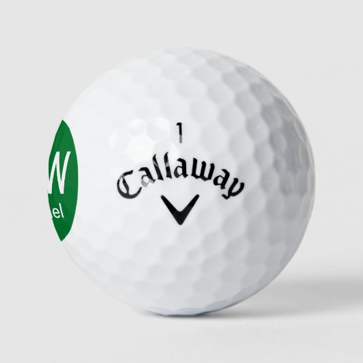 Initialname Grün Golfball (Logo)
