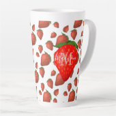 Initialname Latte-Tasse für das Erdbeermuster Milchtasse (Rechte Ecke)