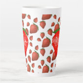 Initialname Latte-Tasse für das Erdbeermuster Milchtasse (Vorderseite)