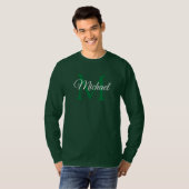 Initialname Mens Long Sleeve für benutzerdefiniert T-Shirt (Vorne ganz)