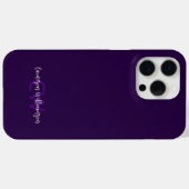 Initialname Minimalistisch Solid Deep Violet Case-Mate iPhone Hülle (Rückseite (Horizontal))