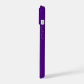Initialname Minimalistisch Solid Deep Violet iPhone 15 Hülle (Linke Seite)