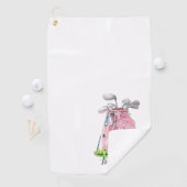Initialname Monogram, Girly Pink Golfhandtuch (Insitu)