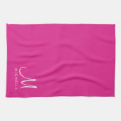 Initialname Monogramm für veränderbare Textfarbe Geschirrtuch (Horizontal)