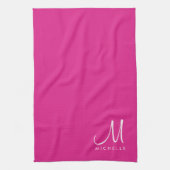 Initialname Monogramm für veränderbare Textfarbe Geschirrtuch (Vertikal)