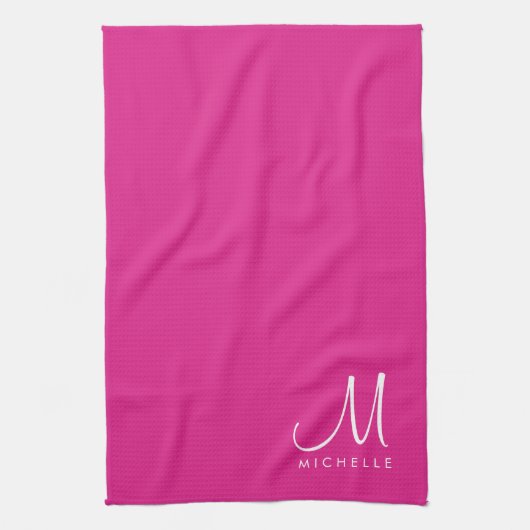 Initialname Monogramm für veränderbare Textfarbe Geschirrtuch (Vertikal)