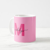 Initialname Monogramm Kaffeetasse (Vorderseite Links)