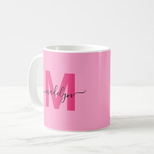 Initialname Monogramm Kaffeetasse (Vorderseite Links)