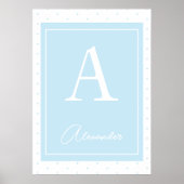Initialname Personalisiert Monogramm-Kinderzimmer Poster (Vorne)