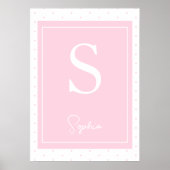 Initialname Personalisiert Monogramm-Kinderzimmer Poster (Vorne)