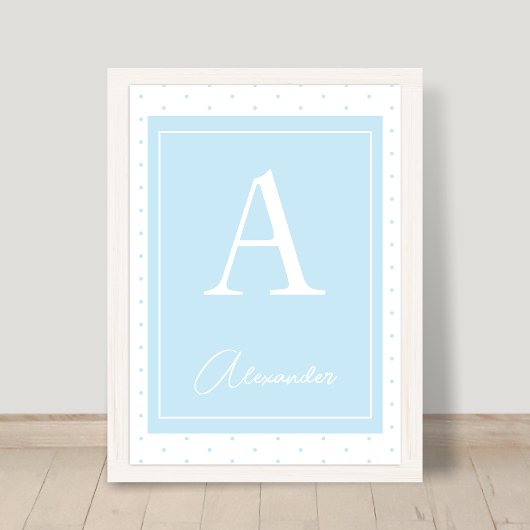 Initialname Personalisiert Monogramm-Kinderzimmer Poster