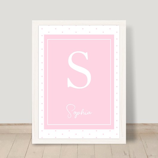 Initialname Personalisiert Monogramm-Kinderzimmer Poster