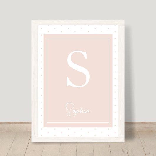 Initialname Personalisiert Monogramm-Kinderzimmer Poster