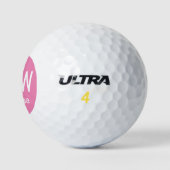Initialname Pink Golf Balls Golfball (Logo)