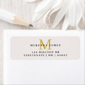 Initialname-Rückgabeadresse-Etikett für moderne Mo (Insitu)