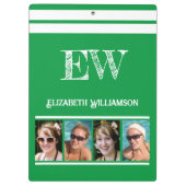 Initialnamen 8 Fotos kelgrün hinzufügen Klemmbrett (Rückseite)