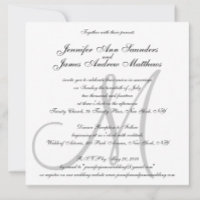 Initialnamen für Elegant Wedding Invitations Monog