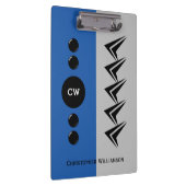 Initialnamen grau und blau hinzufügen klemmbrett (Rechts)