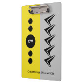 Initialnamen grau und gelb hinzufügen klemmbrett (Links)