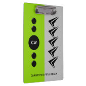 Initialnamen grau und grün hinzufügen klemmbrett (Rechts)