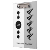 Initialnamen weiß und grau hinzufügen klemmbrett (Links)