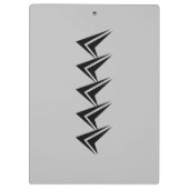 Initialnamen weiß und grau hinzufügen klemmbrett (Rückseite)