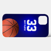 Initials Basketball | Sportgeschenke Case-Mate iPhone Hülle (Rückseite (Horizontal))