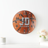 Initials - Bester Player | Basketball-Wall-Uhr Große Wanduhr (Zuhause)