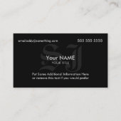 Initials Black Visitenkarte (Vorderseite)