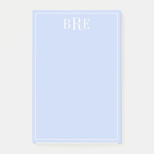 Initials Blue Post-it Klebezettel (Vorderseite)