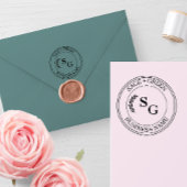 Initials Business Name Förderung botanischer Verla Gummistempel