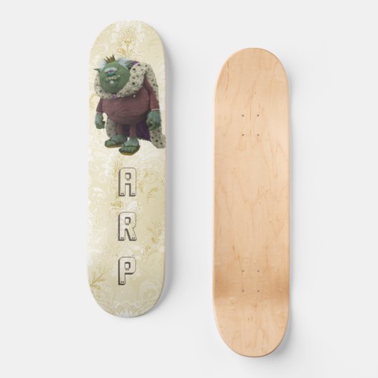 *~* Initials Damask Royal Troll AP89 Skateboard (Vorderseite)