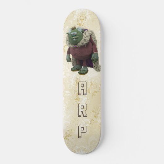 *~* Initials Damask Royal Troll AP89 Skateboard (Vorderseite)