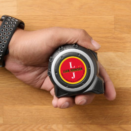 Initials des Builds Modernes Monogramm Rot Maßband