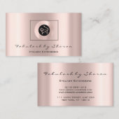 Initials Fashion Blogger Rose Logo Zodiac LIon Visitenkarte (Vorne/Hinten)