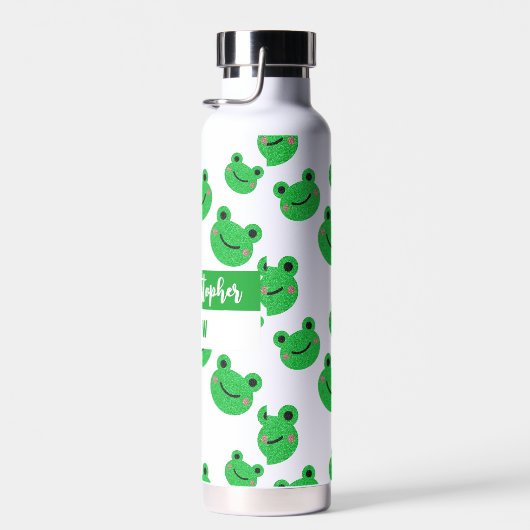 Initials Froggy Simple Modern Fun Trinkflasche (Rechts)