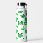 Initials Froggy Simple Modern Fun Trinkflasche (Rückseite)