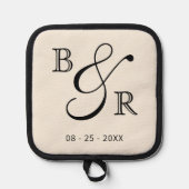 Initials für benutzerdefinierte Chic Calligraphy Topflappen (Vorderseite)