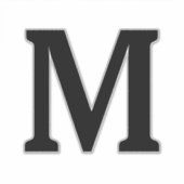 Initials für Schwarze Monogramme Name Benutzerdefi Aufkleber (Vorderseite)